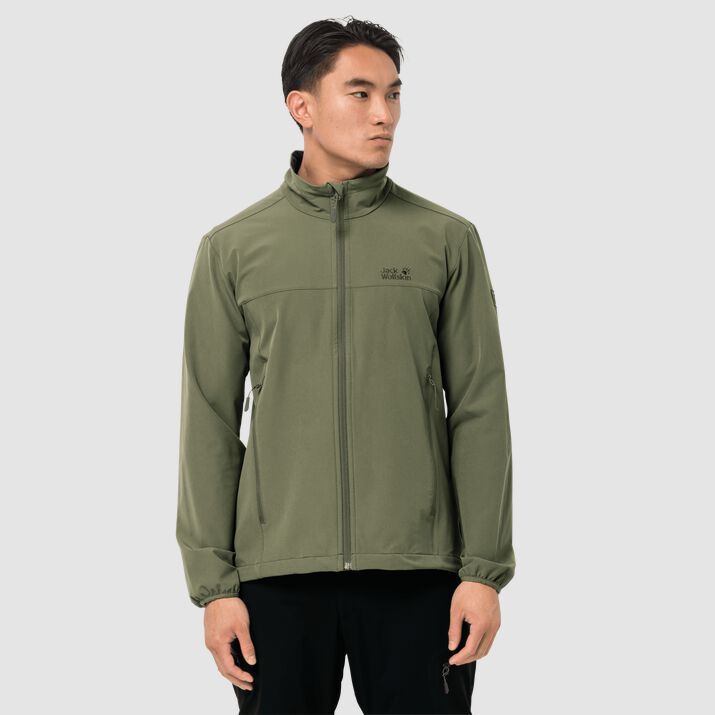 Jack Wolfskin Mens Crestview Softshell Jacket Olive 307912YKC